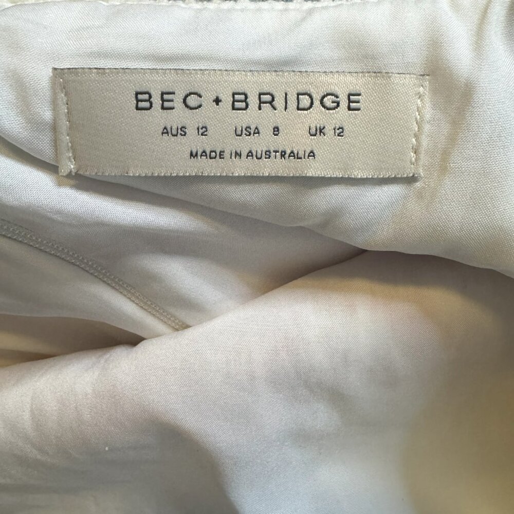 Bec & Bridge Goldie Mini Dress Multi Stripe, Size 8, EUC - Picture 4 of 5